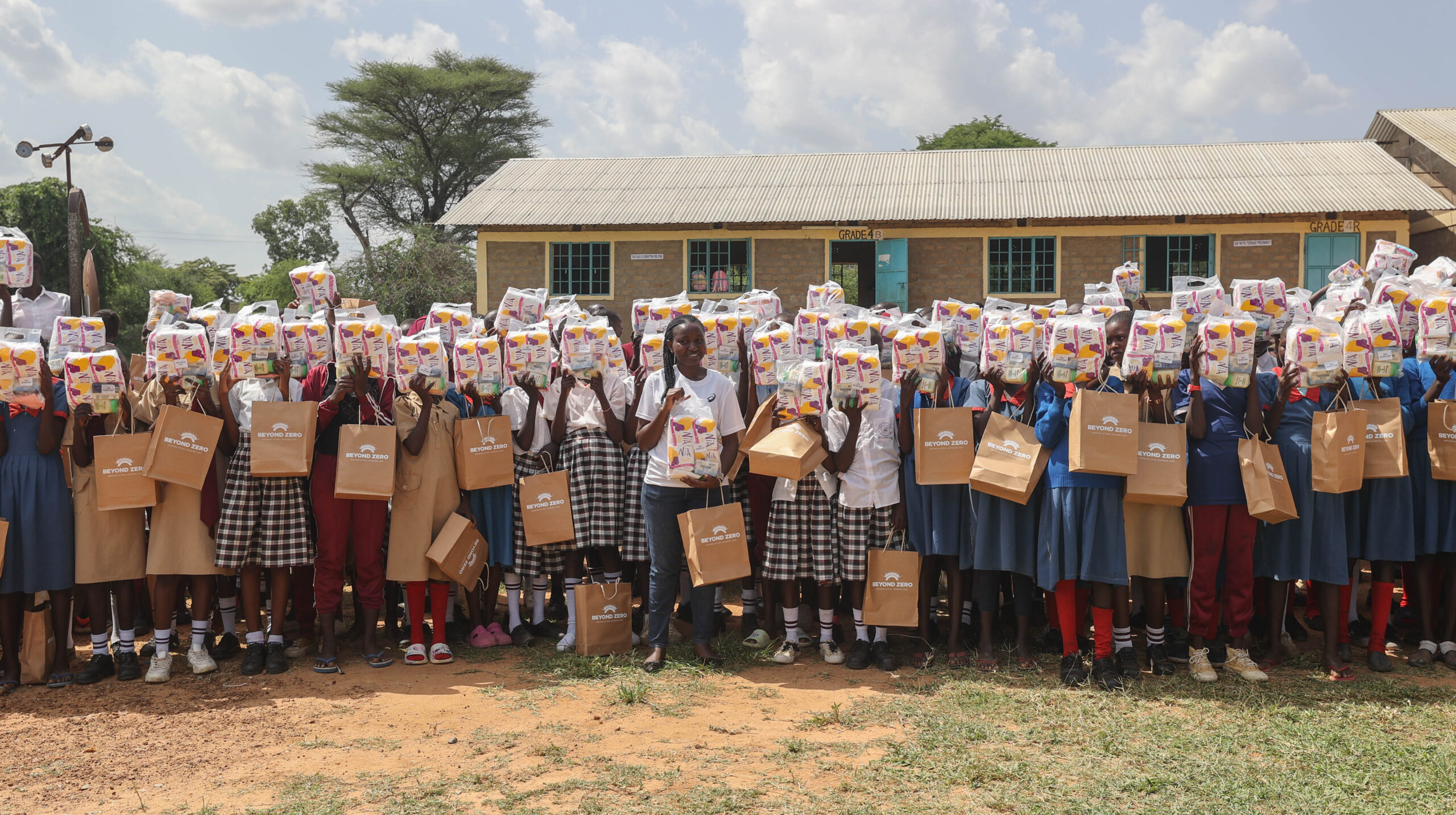 Beyond Zero Initiative Distributes Dignity Packs and Promotes Menstrual Hygiene.